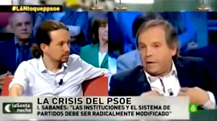Debate entre Pablo Iglesias y Antonio Miguel Carmona que, a la postre, le ha costado la cabeza al socialista.