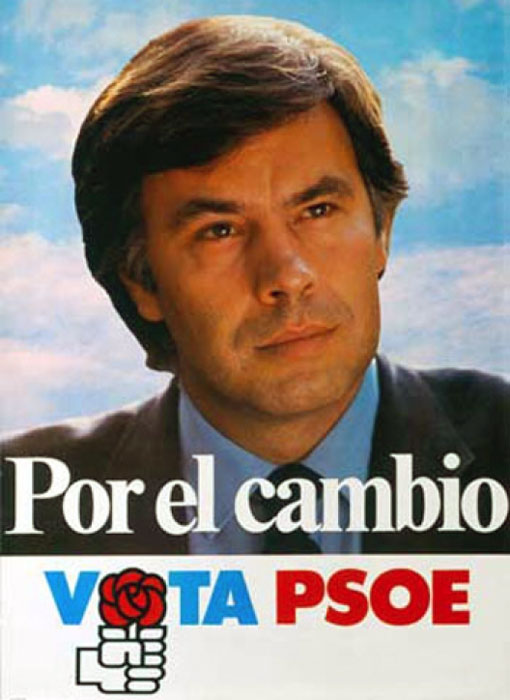 Cartel con el que FG ganó las elecciones en octubre de 1982.
