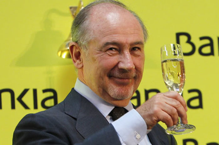 Rodrigo Rato brindó con champán el día que Bankia salió a Bolsa.
