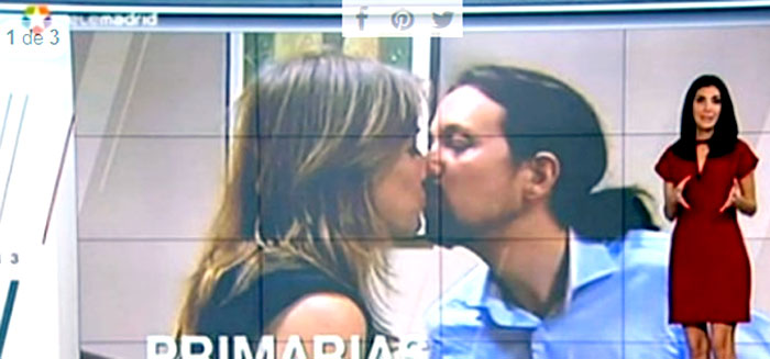 El beso público de Tania Sánchez y su ex fue muy aireado medíáticamente. Foto: TM.